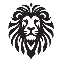Fototapeta premium Powerful Lion Head Silhouette Design