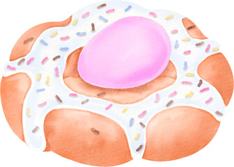 watercolor easter day