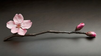 Cherry blossom closeup. Generative AI