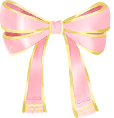 watercolor bow ribbon