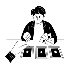 A glyph illustration of casino bluffmaster 

