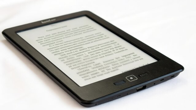 E-reader Device on White Background