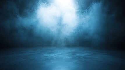 Colorful smoke on the floor with an isolated black background and a misty fog effect texture overlay for text or space