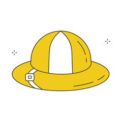 Naklejka premium Jungle Safari Adventure Hat Vector ICon Design