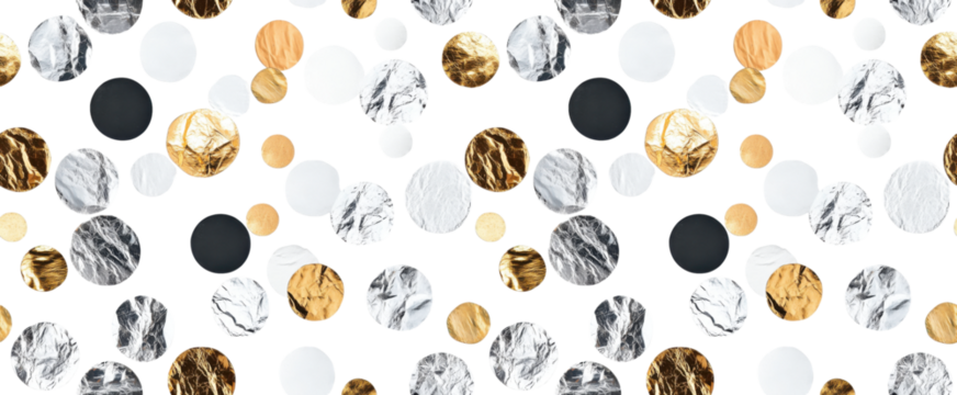 Gold Silver Circles Pattern Design
