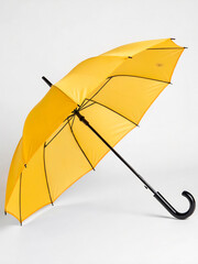 yellow umbrella isolated on white