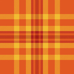 Vibrant autumnal plaid pattern in warm orange and gold hues. Perfect for fallthemed designs, textile prints, website backgrounds, or crafting projects.