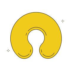 Relaxation Travel Pillow Vector Icon Design