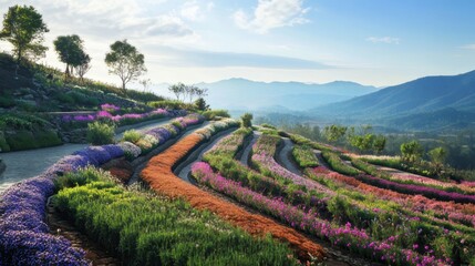 A vibrant red rose in full bloom with dew drops glistening on its petals, captured in soft natural light with a blurred garden background