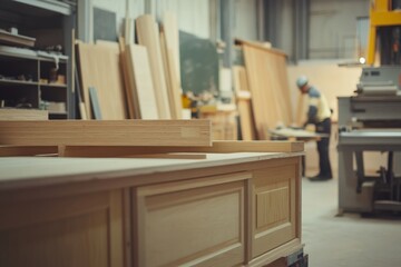 Fototapeta premium Crafting a Wooden Cabinet by Hand