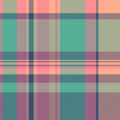 Arabic texture textile pattern, heritage plaid check fabric. Checks tartan vector background seamless in blue and teal colors.