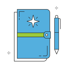 Travel Memories Journal Diary Vector Icon Design