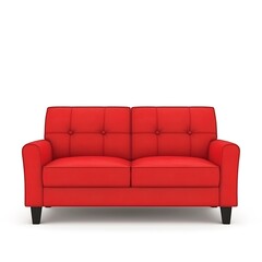 Obraz premium red sofa isolated