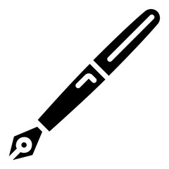 ink pen vector glyph icon