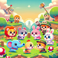 Fototapeta premium Animal game