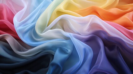 Obraz premium A colorful piece of fabric with a rainbow pattern