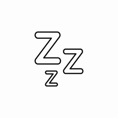 Fototapeta premium Sleep mode rest icon vector sign