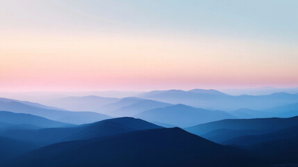 Fototapeta premium A smooth gradient background transitioning from deep navy blue at the bottom to soft sky blue at the top, creating a calming and atmospheric effect.