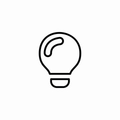 Light bulb idea icon vector sign