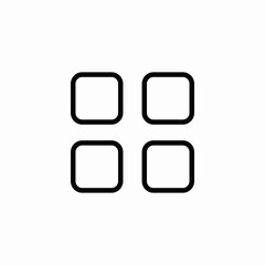 Grid layout view icon vector sign