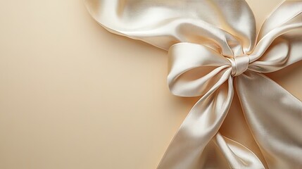 A flowy satin skirt with an oversized ribbon bow, styled for a flat lay on a neutral background.