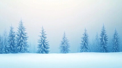 Obraz premium A gradient background transitioning from icy blue to frosty white, evoking the chill and beauty of a winter landscape.