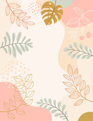 Spring background with beautiful. Leaf background for design. Colorful background with tropical plants.