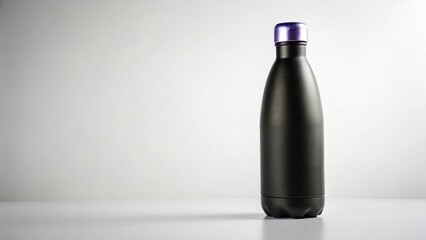 Black Matte Steel Water Bottle Silhouette - Zero Waste Eco-Friendly Reusable Hydration