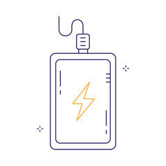 Compact External Battery for Devices Vector Icon Design