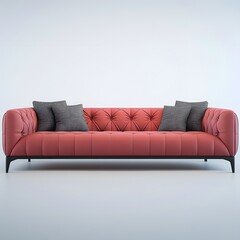 Obraz premium red sofa isolated on white