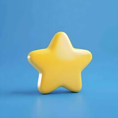 golden star on blue