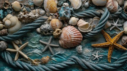 Marine decor. Generative AI