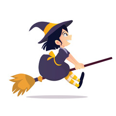 witch with broom