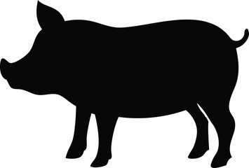 pig silhouette icon vector design