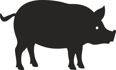 pig silhouette icon vector design