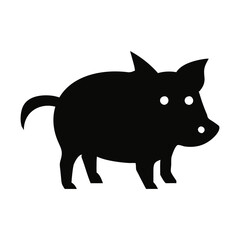 pig silhouette icon vector design