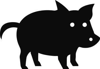 pig silhouette icon vector design