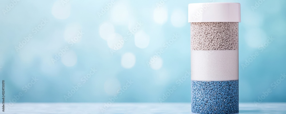 Poster abstract container with colorful textured layers