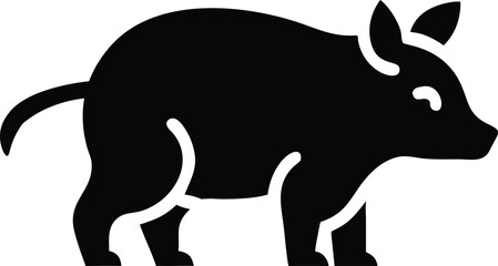 pig silhouette icon vector design