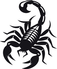 scorpion silhouette graphic vector illustration