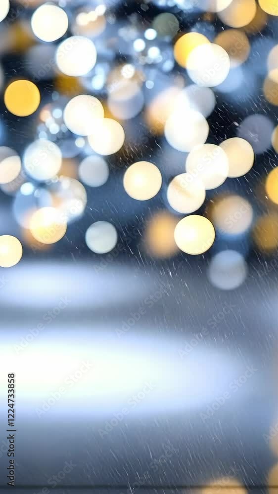 Aufkleber abstract background with light blue bokeh effect and floating bubbles creating a dreamy and ethereal