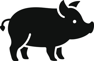 pig silhouette icon vector design
