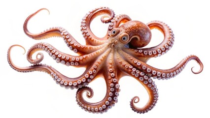 Octopus on White Background