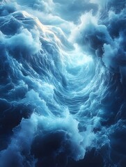 A texture of swirling clouds captured from above.