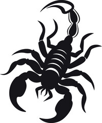 scorpion silhouette graphic vector illustration