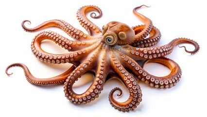Obraz premium Octopus on White Background