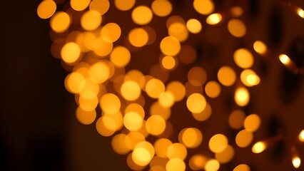 Isolate Colorful Light Bulb Bokeh Black Background