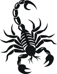 scorpion silhouette graphic vector illustration