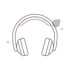 Digital Headphone Headset Earphone Vector Illustration ICon Design