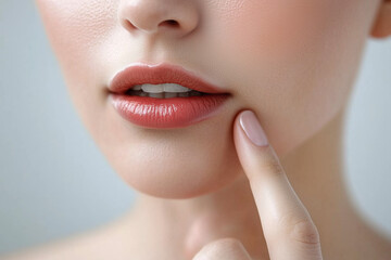 口元のクローズアップ